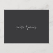 モダンBlack & Whiteの結婚Meal Choice RSVP ポストカード (正面)