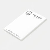 モダンBlack & White Hairstylistシザーズロゴ ポストイット (アングル)