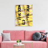 -モダンBLACK-WHITE-YELLOW-Very Nice Canvas Print キャンバスプリント (インサイチュ (リビング))