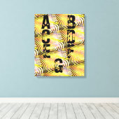 -モダンBLACK-WHITE-YELLOW-Very Nice Canvas Print キャンバスプリント (インサイチュ (ウッドフロア))