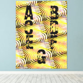 -モダンBLACK-WHITE-YELLOW-Very Nice Canvas Print キャンバスプリント (インサイチュ (ウッドフロア))