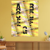 -モダンBLACK-WHITE-YELLOW-Very Nice Canvas Print キャンバスプリント (インサイチュ (リビング))