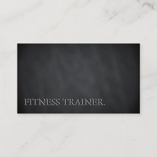 モダンBlackboardのフィットネスはっきりした文字 名刺 (正面)