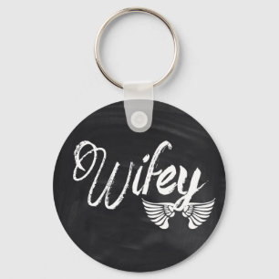 モダンblackboardスクリプトhoneymoon wifeee キーホルダー