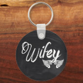モダンblackboardスクリプトhoneymoon wifeee キーホルダー (正面)