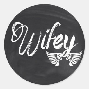 モダンblackboardスクリプトhoneymoon wifeee ラウンドシール