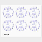 モダンBlue White Word Cloud製品ラベルハート ラウンドシール (シート)