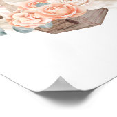 モダンBohoピッエレガントク結婚フローラのポスター ポスター (角)