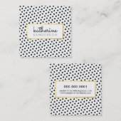 モダンBOHO三角形パタモダンーン黒金ゴールド スクエア名刺 (正面/裏面)