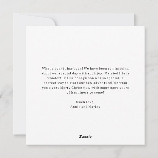 モダンBoho Archメリーと結婚した写真3 シーズンカード (裏面)