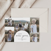 モダンBoho Arch数々の写真新年 シーズンカード