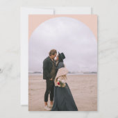 モダンboho arch 2枚結婚のピッ淡い色のク 招待状 (裏面)