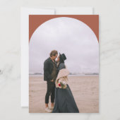 モダンboho arch 2枚結婚の写真 招待状 (裏面)