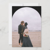 モダンboho arch 2枚結婚黒 招待状 (裏面)