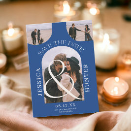 モダンboho arch 4枚結婚青 セーブザデート