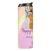 モダンboho happy anniversary add name date orange タンブラー (回転左)