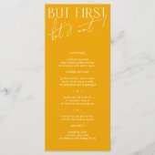 モダンBright Yellowのミニマルディナ結婚ーメニュー メニュー (正面)