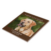 モダンBrown Add Photo Pet Memorial タイル (側面)