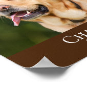 モダンBrown Add Photo Pet Memorial ポスター (角)
