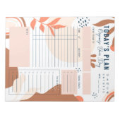 モダンBrown-Beigeデイリープランナーメモ帳 ノートパッド (正面)