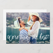 モダンBrush Script結び目 セーブザデート (正面/裏面)