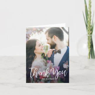 『モダンBrush Script結婚'S Thank You』 サンキューカード