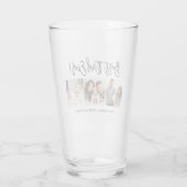 モダンBrush Script 3フォト最高のパパ タンブラーグラス (裏面)