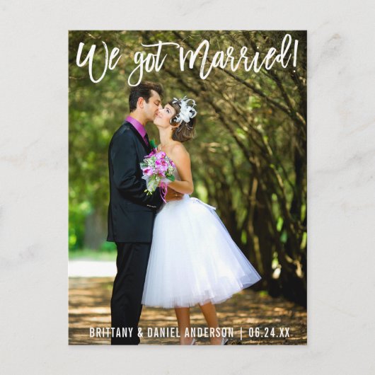 モダンBrush Script We得 Kuple Photo ポストカード (正面)