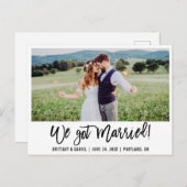 モダンBrush Script We得 Photo ポストカード (正面/裏面)