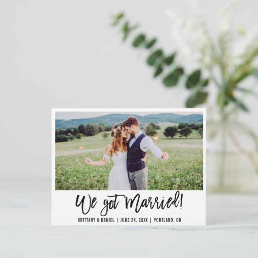 モダンBrush Script We得 Photo ポストカード (スタンド正面)