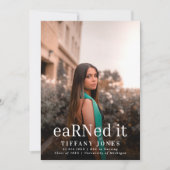 モダンBSC看護師4枚の写真 卒業式 招待状 (正面)