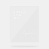 モダンBubble Send Off Wedding Reception アクリルサイン (正面)