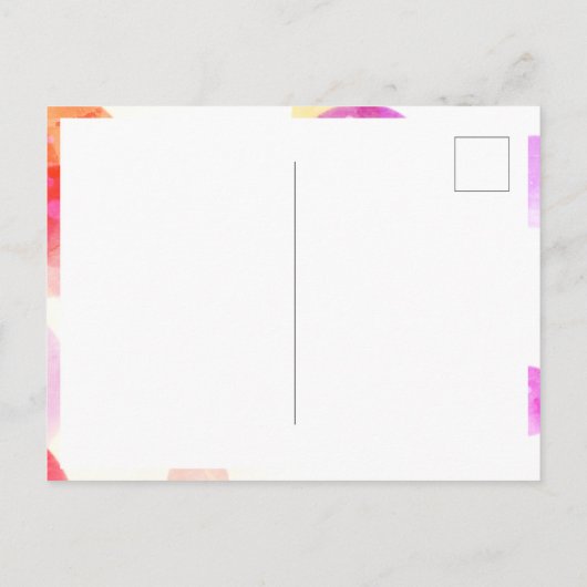 モダンBubbles写真ガーリー誕生日ありがとう ポストカード (裏面)