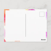 モダンBubbles写真ガーリー誕生日ありがとう ポストカード (裏面)