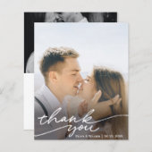 モダンBudgetの写結婚真サンキューカード (正面/裏面)