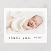 モダンBudgetフォトコラージュベビーサンキューカード (正面)