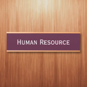 モダンBurgundy Office Room部門名 サインプレート