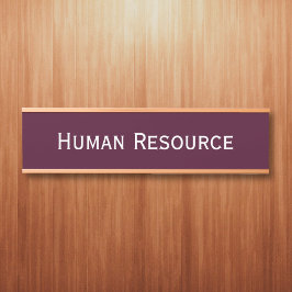 モダンBurgundy Office Room部門名 サインプレート