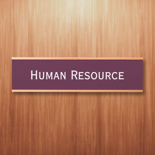 モダンBurgundy Office Room部門名 サインプレート