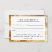 モダンBUSINESS CRISTMAS CERTIFICATEギフト (裏面)