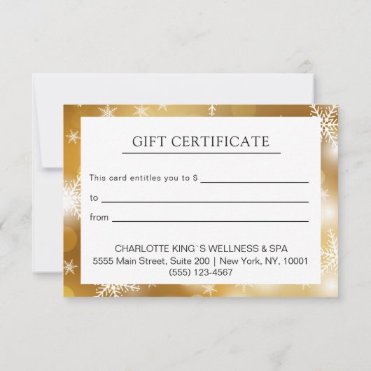 モダンBUSINESS CRISTMAS CERTIFICATEギフト (裏面)