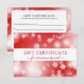 モダンBUSINESS CRISTMAS CERTIFICATEギフト (正面/裏面)