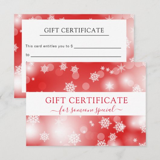 モダンBUSINESS CRISTMAS CERTIFICATEギフト (正面/裏面)