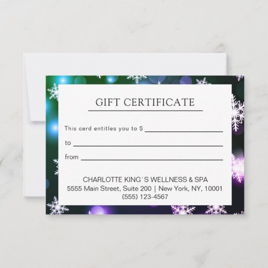 モダンBUSINESS CRISTMAS CERTIFICATEギフト (裏面)