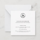 モダンBusiness Logo Company Thank You ノートカード (裏面)