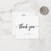 モダンBusiness Logo Company Thank You ノートカード (正面/裏面インサイチュ)