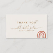 モダンBusiness Signature Script Thank You 割引カード (正面)