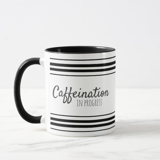モダンCaffeinationの進行中 マグカップ (左)
