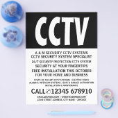 モダンCCTVはっきりしたセキュリティ広告のフライヤー チラシ (シングル)