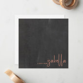 モダンChalkboardのミニマリスト ノートカード (正面/裏面インサイチュ)
